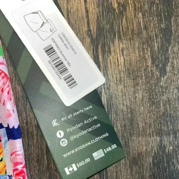 Vibrant Floral Print Skirt Tropical Summer Vacation Elastic Waist w/Pocket F12 - Picture 5 of 6